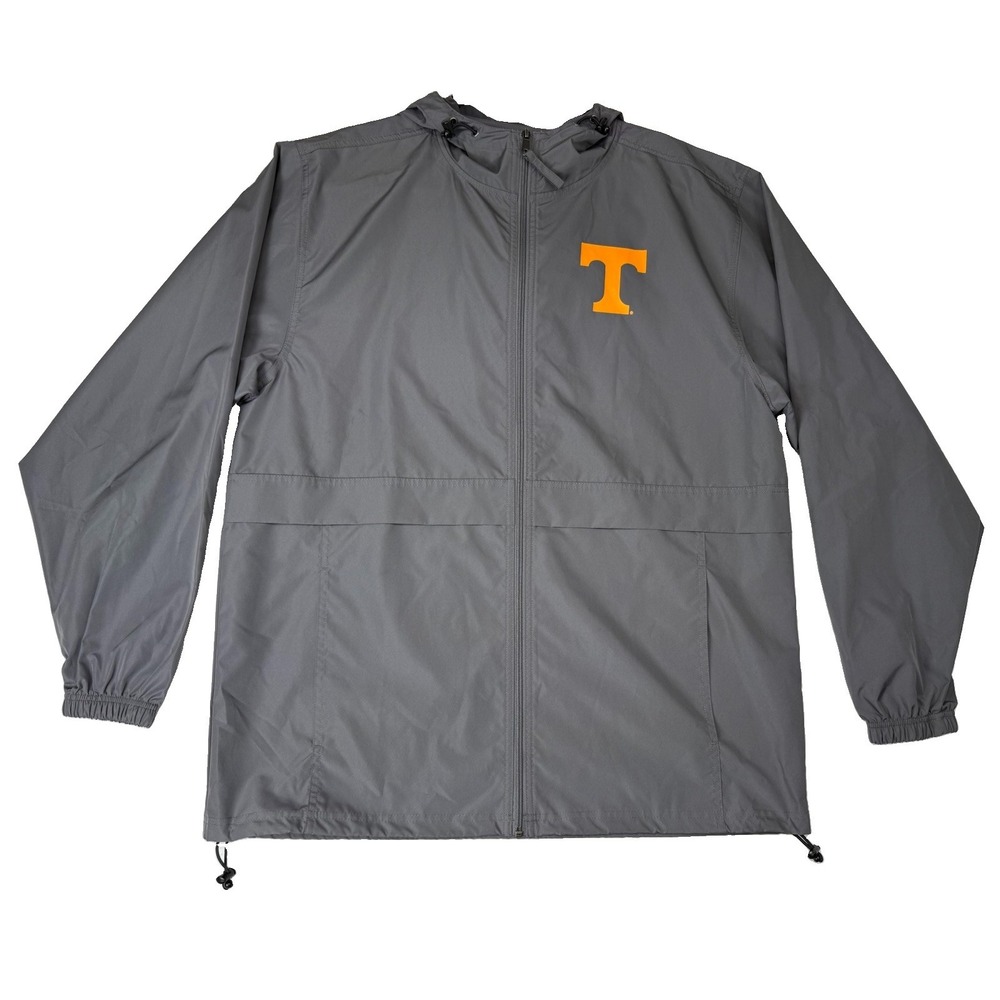 Champion Tennessee Volunteers Hooded Windbreaker Full Zip Spellout on Back Large